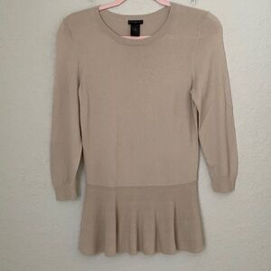 Ann Taylor Cotton Blend Cream Women’s Sweater Size S